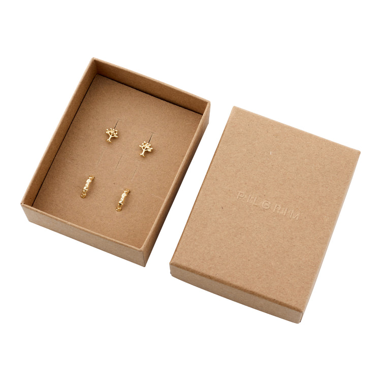Pilgrim PIPER recyceltes Geschenkset, 2-in-1-Set, vergoldet Blitzangebot
