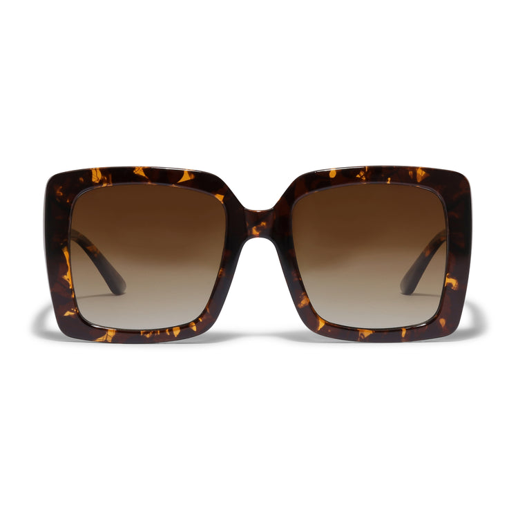 Pilgrim LUCIANA Oversized Vintage-Sonnenbrille in braunem Schildpatt Verkauf