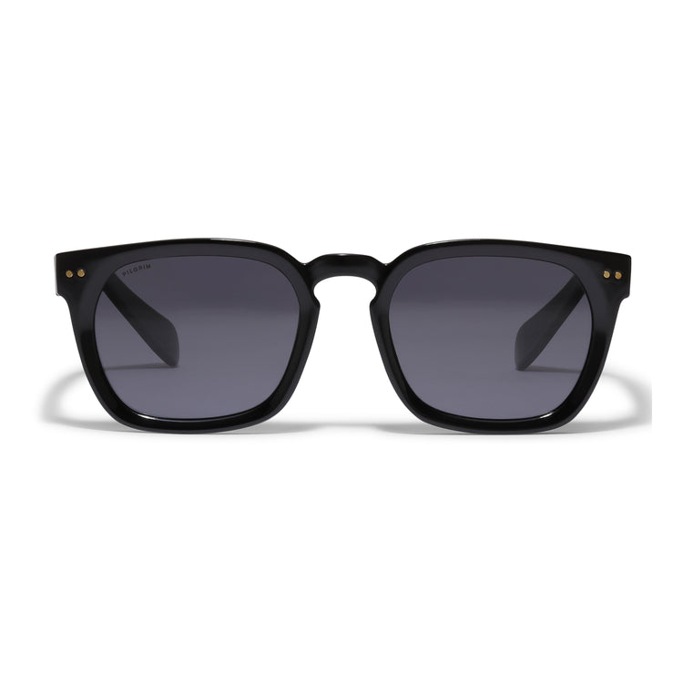 Pilgrim ELETTRA recycelte ikonische Retro-Sonnenbrille schwarz Fabrikverkauf