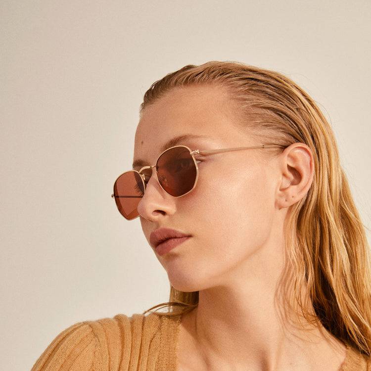 Pilgrim RYLAN Sonnenbrille Orange/Gold Rabatt