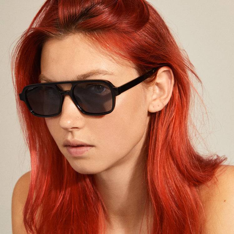 Pilgrim CASS recycelte Sonnenbrille im Retro-Stil schwarz Großer Ausverkauf