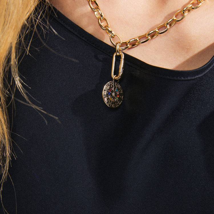 Pilgrim CHARM recycelter Horoskop-Anhänger, vergoldet Cyber Monday