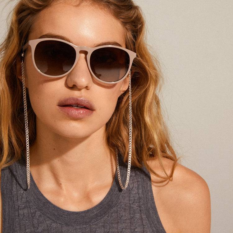 Pilgrim CAMILLA recycelte klassische Sonnenbrille hellbraun VIP-Rabatte