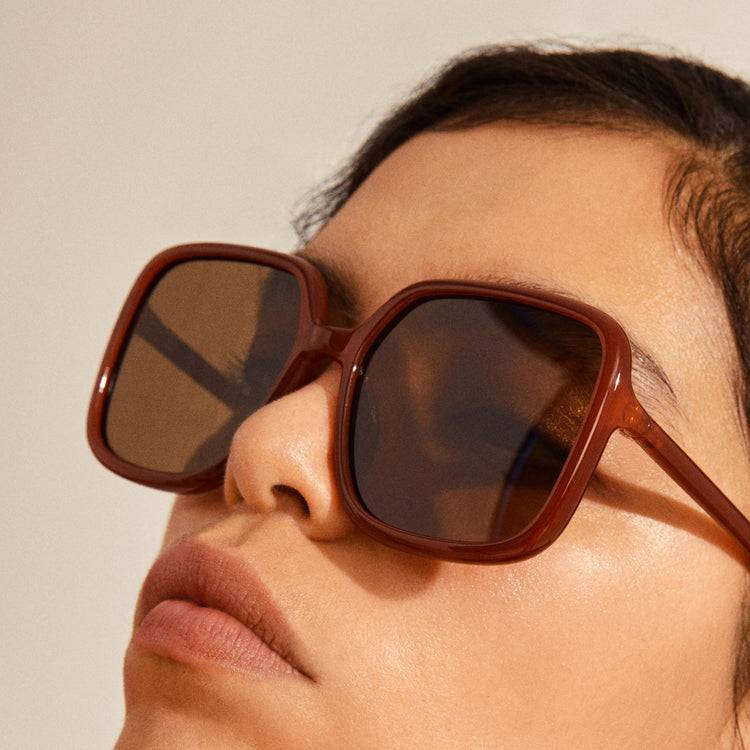 Pilgrim MILAN oversized Retro-Sonnenbrille braun Super Sparpreis