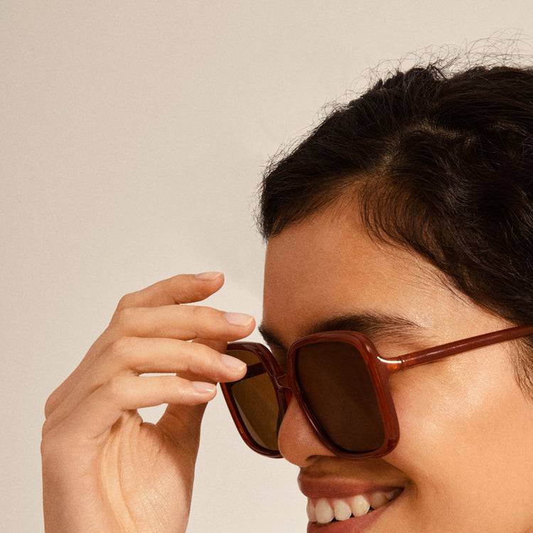 Pilgrim MILAN oversized Retro-Sonnenbrille braun Super Sparpreis