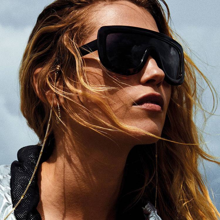 Pilgrim FIDELIA oversized Shield-Sonnenbrille, Schildpatt dunkel Letzte 2 Tage