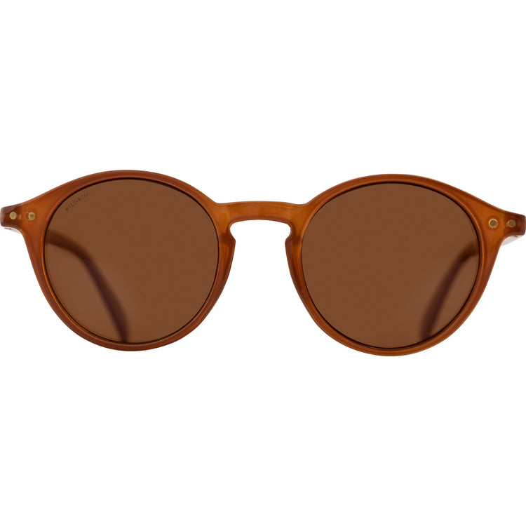 Pilgrim ROXANNE klassische runde Sonnenbrille, braun Zeitbegrenzte Promotion