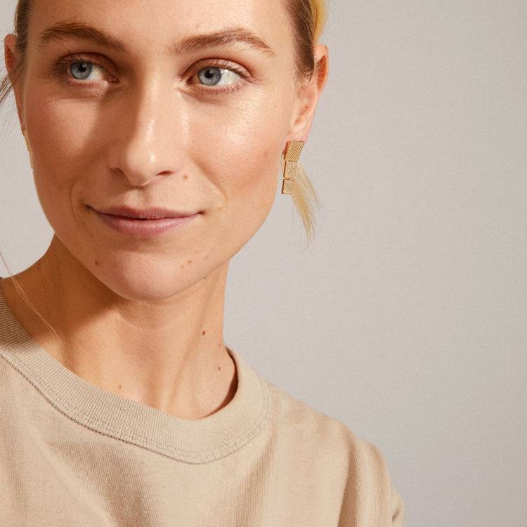Pilgrim KLAUDIA recycelte Ohrringe vergoldet 50% Rabatt mit kostenlosem Versand