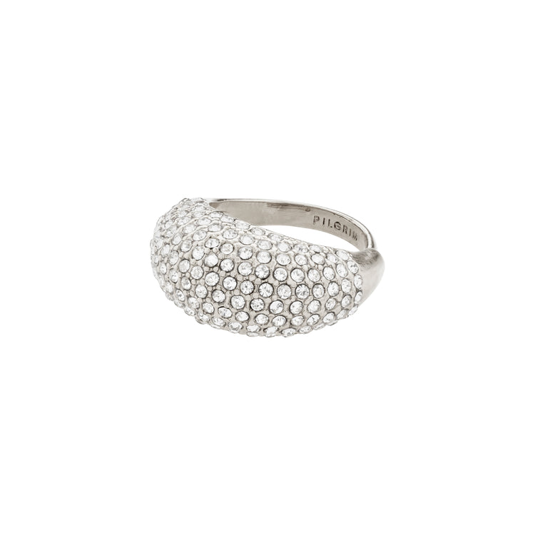 Pilgrim FOCUS recycelte Kristall Ring versilbert Kostenloser Versand
