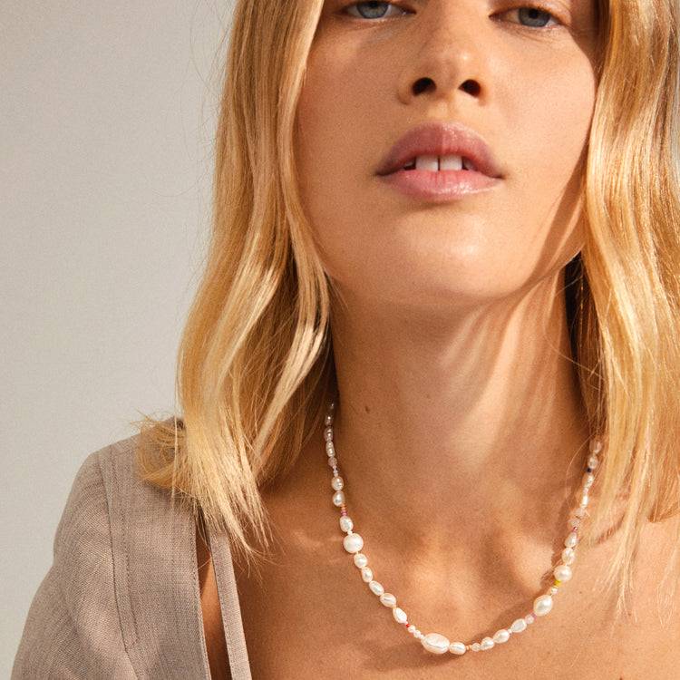 Pilgrim RAMONA freshwater pearl necklace gold-plated Sonderangebot der Fabrik