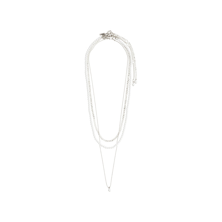 Pilgrim BAKER Halskette 3-in-1-Set, versilbert Saisonale Angebote
