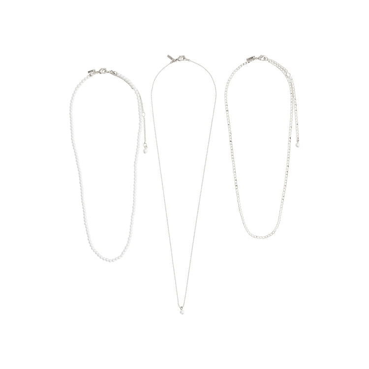 Pilgrim BAKER Halskette 3-in-1-Set, versilbert Saisonale Angebote