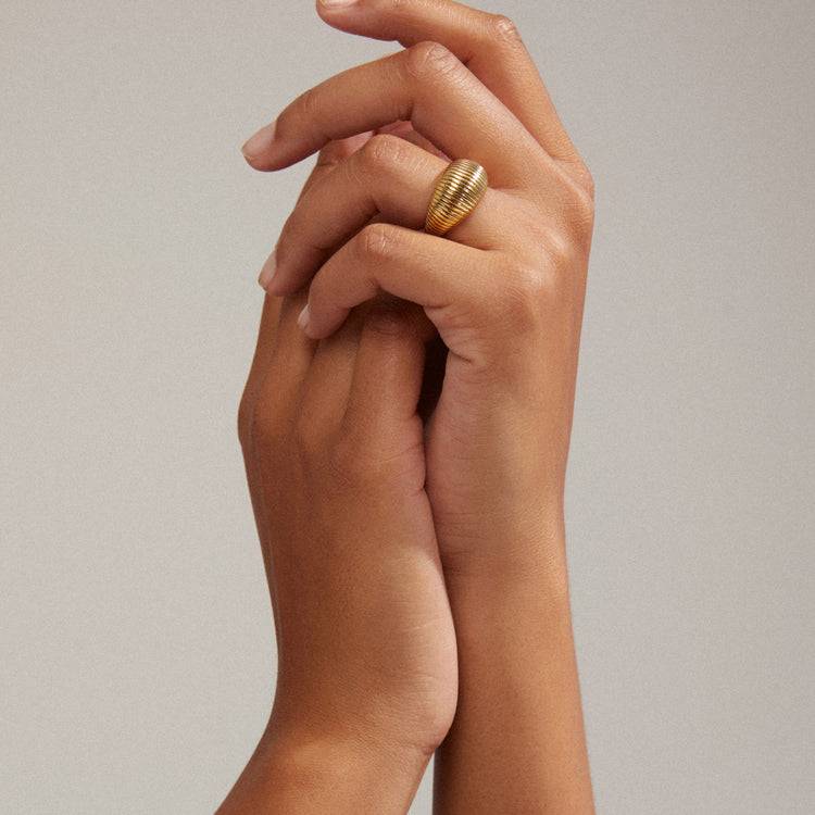 Pilgrim XENA recycelter Ring, vergoldet Bis zu 50% Rabatt
