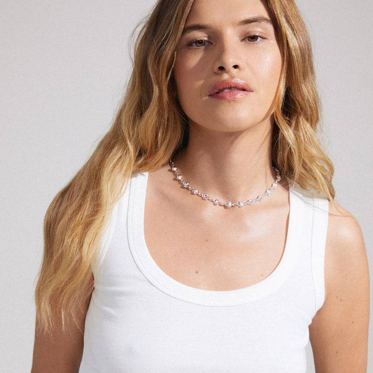Pilgrim INAYA recycelte Halskette versilbert Black Friday