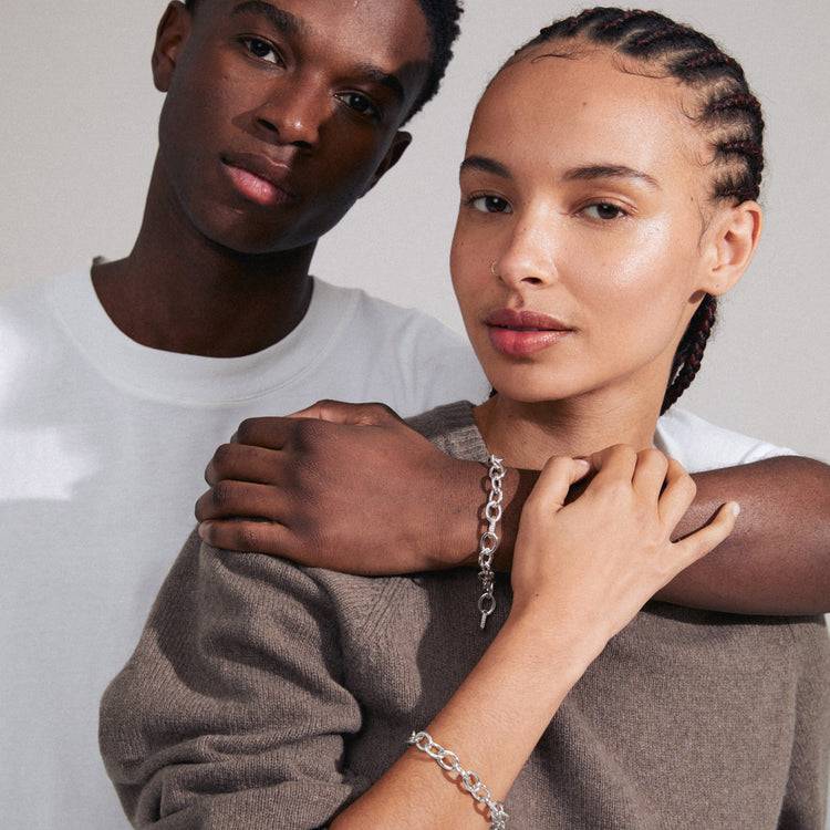 Pilgrim AMIRI recyceltes Armband versilbert Bis zu 50% Rabatt