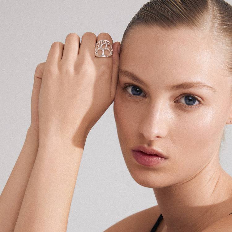 Pilgrim ALIA recycelter Ring versilbert Kostenloser Versand international
