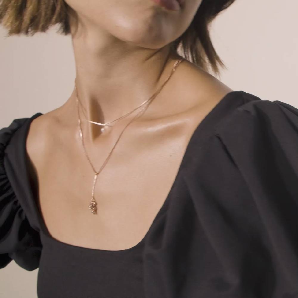 Pilgrim JOLENE recycelte Halskette, mit Roségold platt Schlussverkauf
