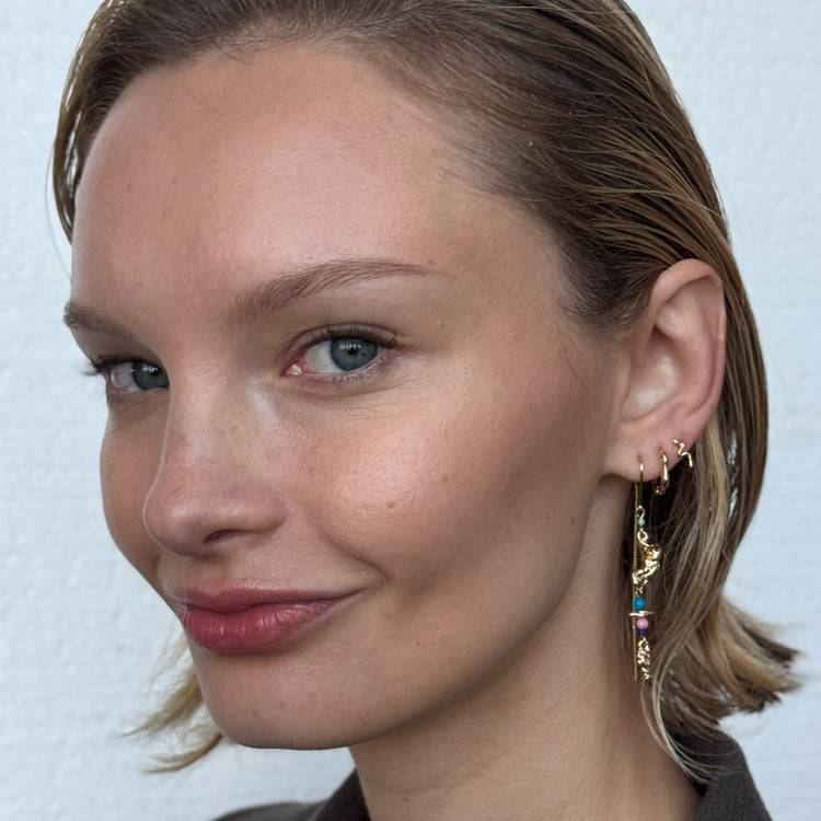 Pilgrim SELENE recycelter, einzelner Ohrring vergoldet Neueste Mode