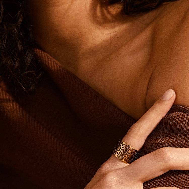 Pilgrim CAROL breiter Ring mit roségold plattiert Sonderangebote