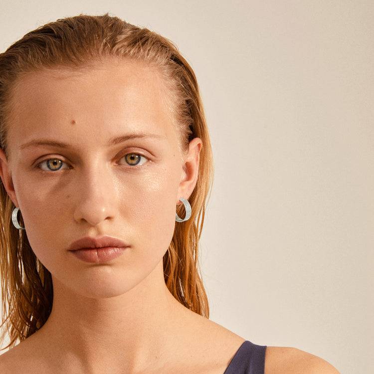 Pilgrim CAROL medium Hoops versilbert Tiefpreis