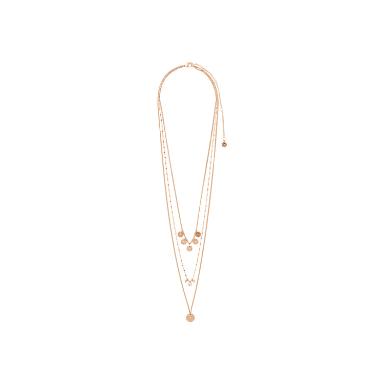 Pilgrim CAROL layered Halskette, 3 in einem mit roségold plattiert Super Sparpreis