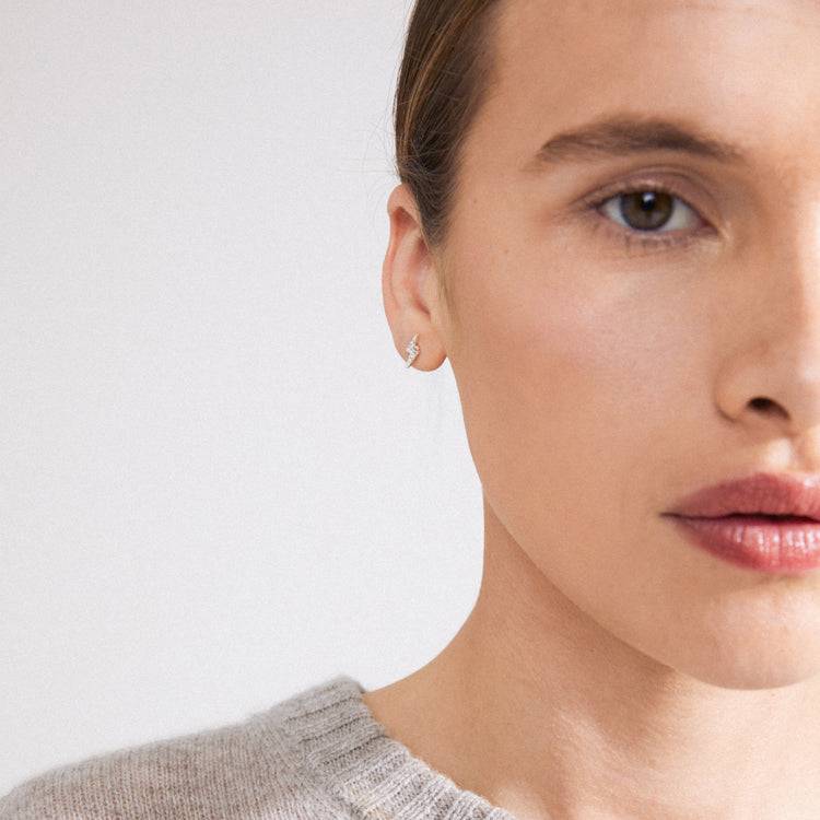Pilgrim ADONIS recycelter, einzelner Ohrring versilbert Flash Sale