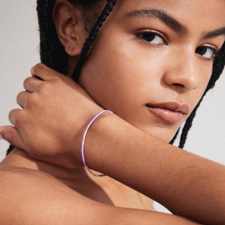 Pilgrim ALISON Armband, lila, versilbert Im Verkauf