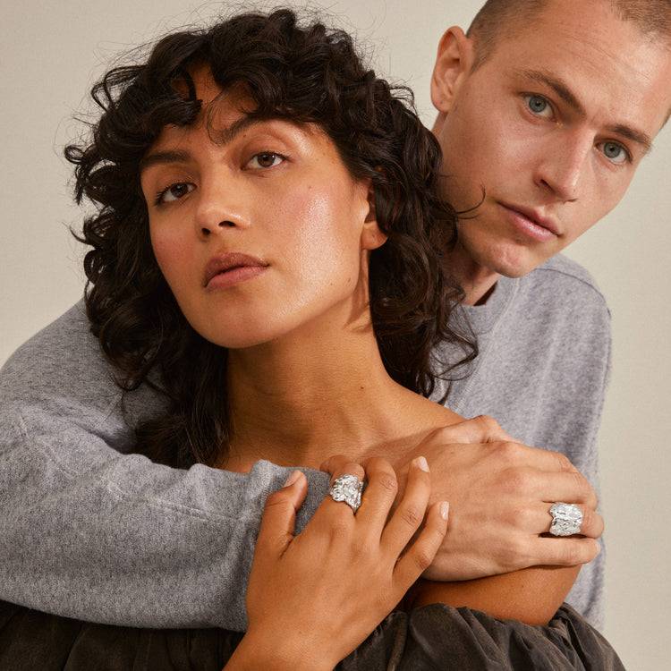Pilgrim ORAH recycelter Ring versilbert Fabrikpreis
