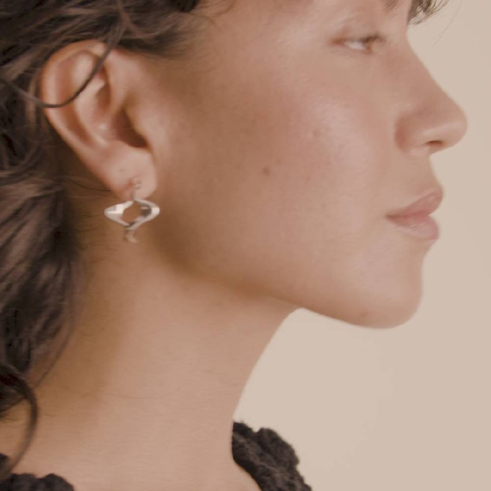 Pilgrim MOON recycelte Hoops versilbert Fabrikladen