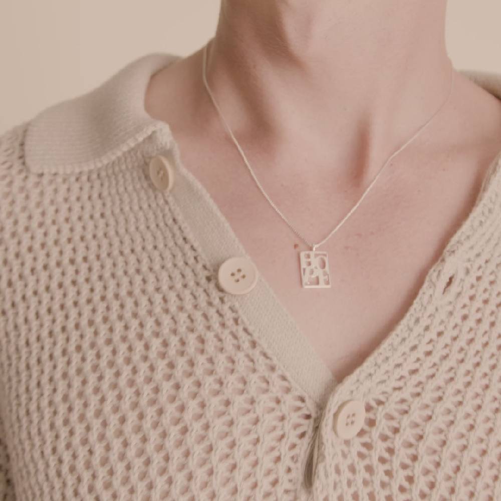 Pilgrim LOVE TAG, recycelte HOPE Halskette versilbert Bis zu 55% Rabatt