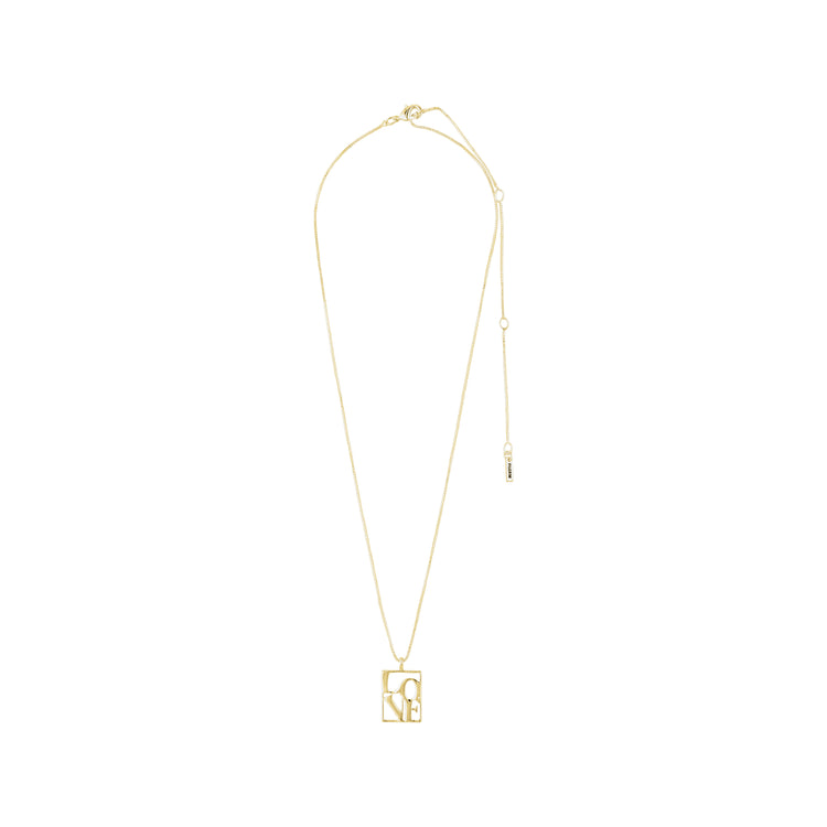 Pilgrim LOVE TAG, recycelte LOVE Halskette vergoldet 50% Rabatt mit kostenlosem Versand