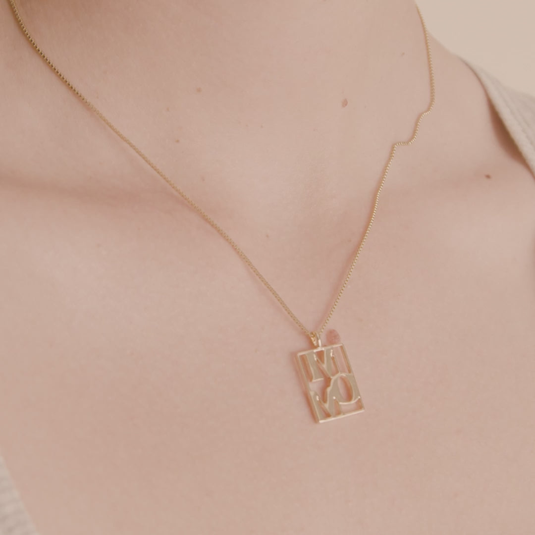 Pilgrim LOVE TAG, recycelte MOM Halskette vergoldet Clearance-Verkauf