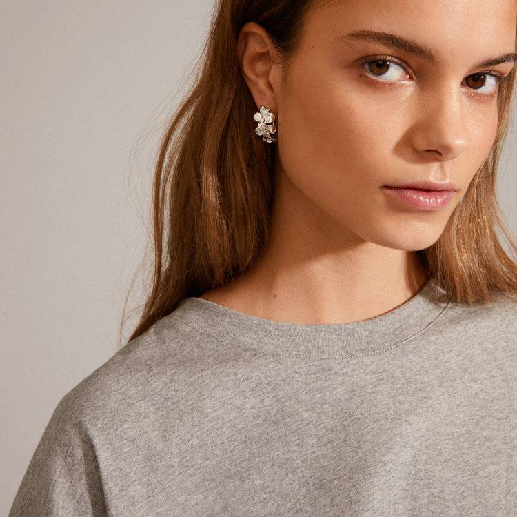 Pilgrim ECHO recycelte Creolen versilbert Fabrik Onlineshop