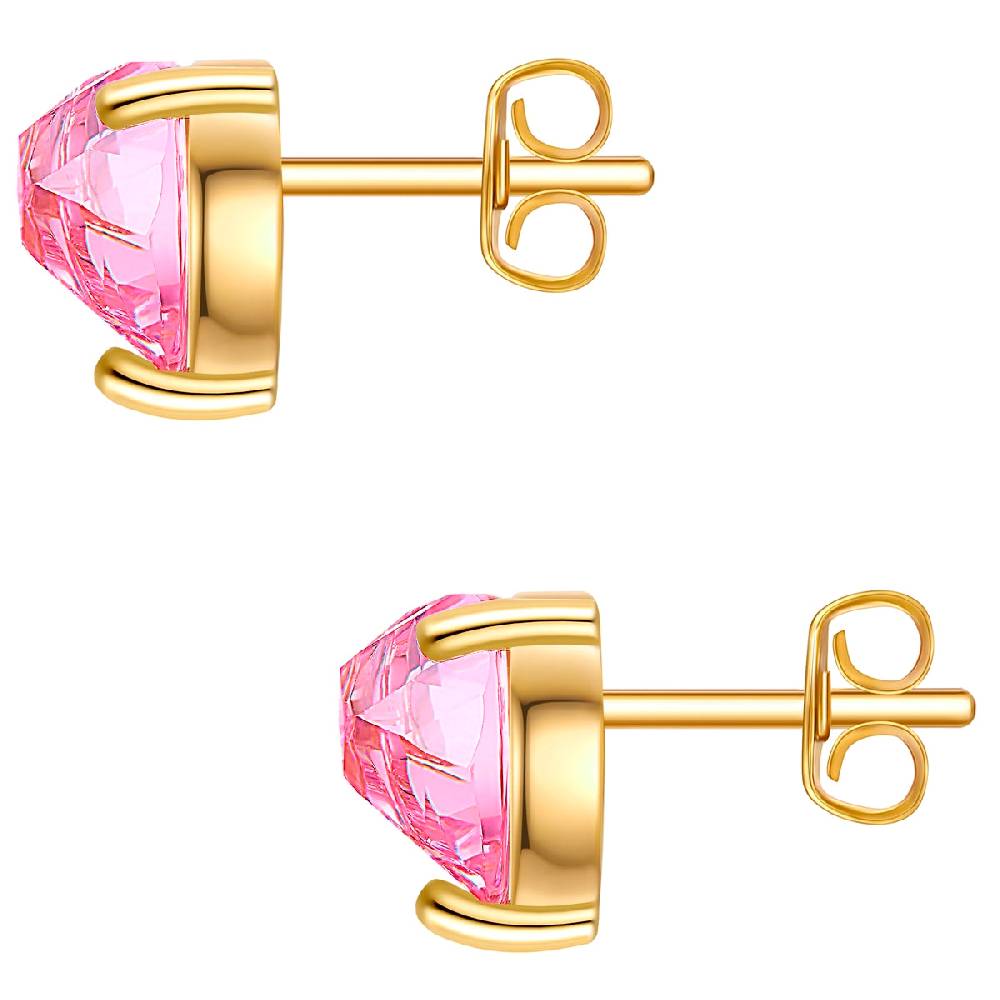 Rafaela Donata Ohrstecker Sterling Silber gelbgold Zirkonia rosa JETZT KAUFEN