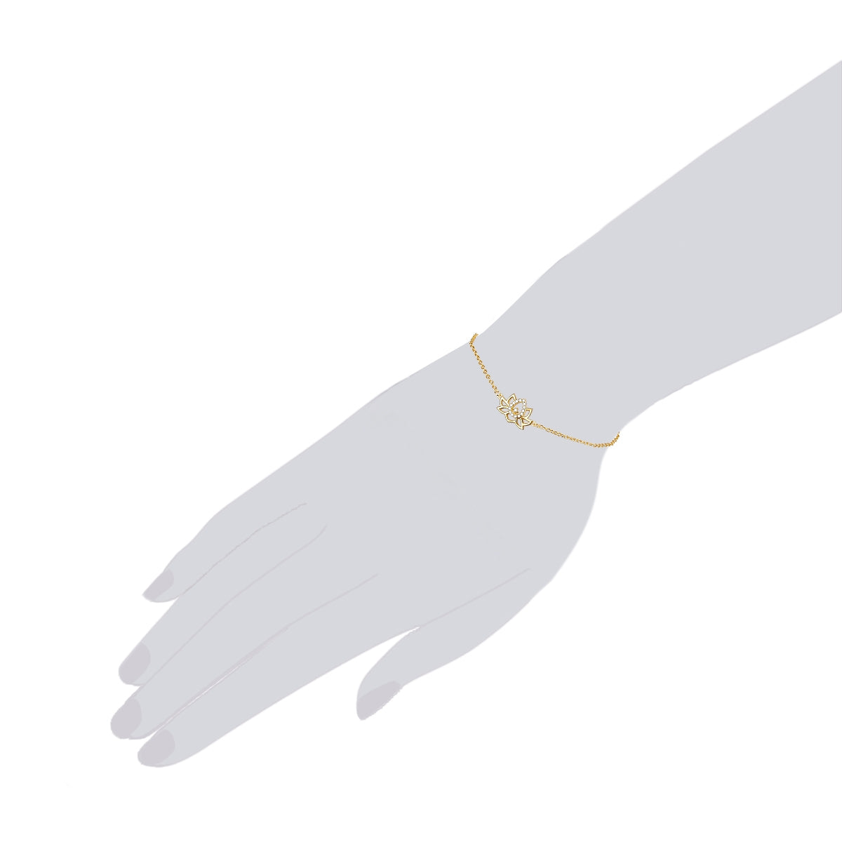 Rafaela Donata Armband Sterling Silber gelbgold Zirkonia weiß im Angebot
