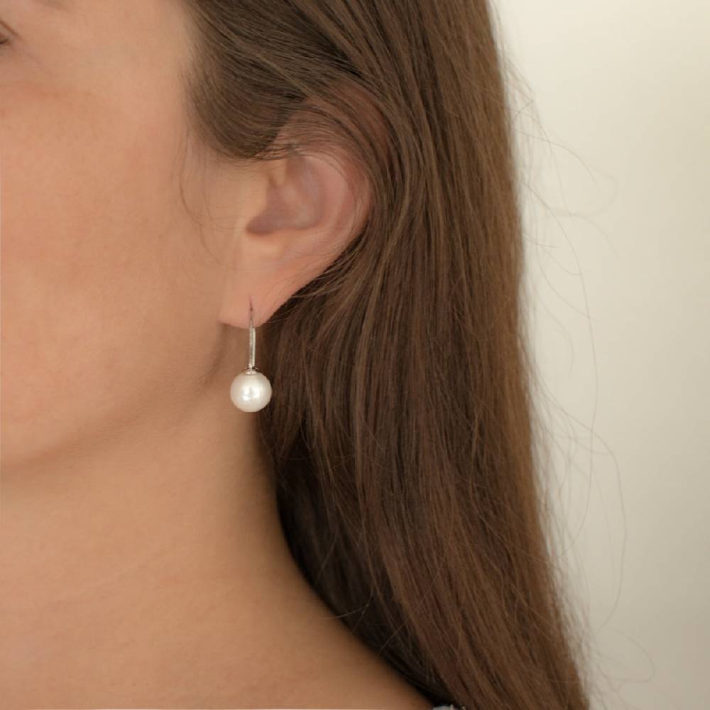Rafaela Donata Ohrhänger Sterling Silber Südsee-Muschelkernperle weiß Black Friday