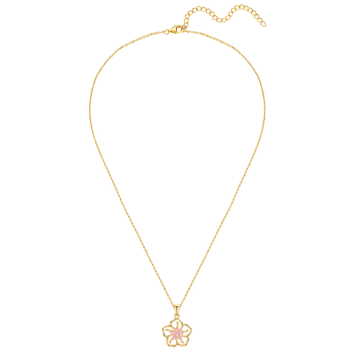 Rafaela Donata Kette mit Anhänger Sterling Silber gelbgold Zirkonia rosa Top Angebot