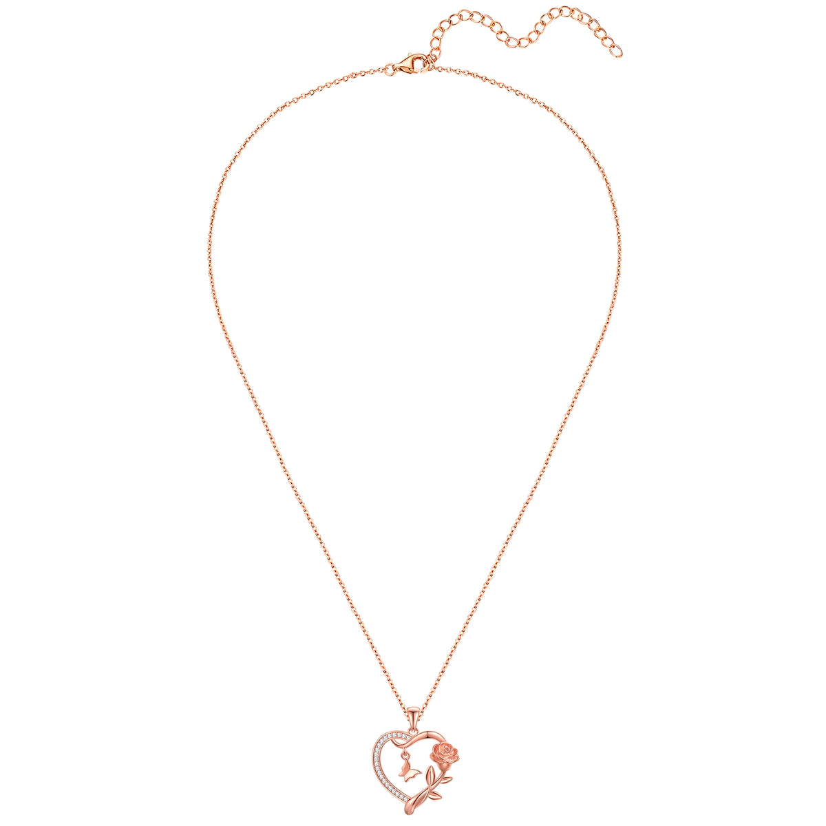 Rafaela Donata Kette mit Anhänger Sterling Silber roségold Zirkonia weiß Zeitlich begrenztes Angebot