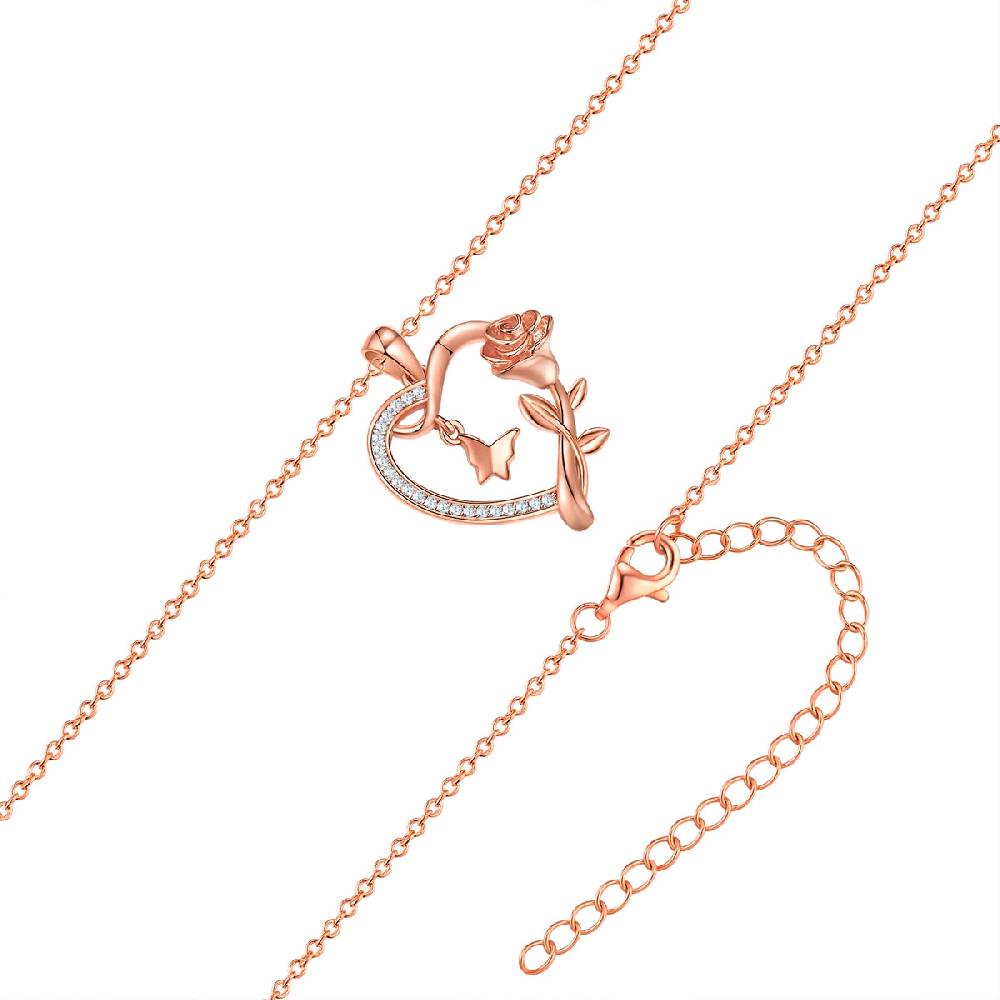 Rafaela Donata Kette mit Anhänger Sterling Silber roségold Zirkonia weiß Zeitlich begrenztes Angebot