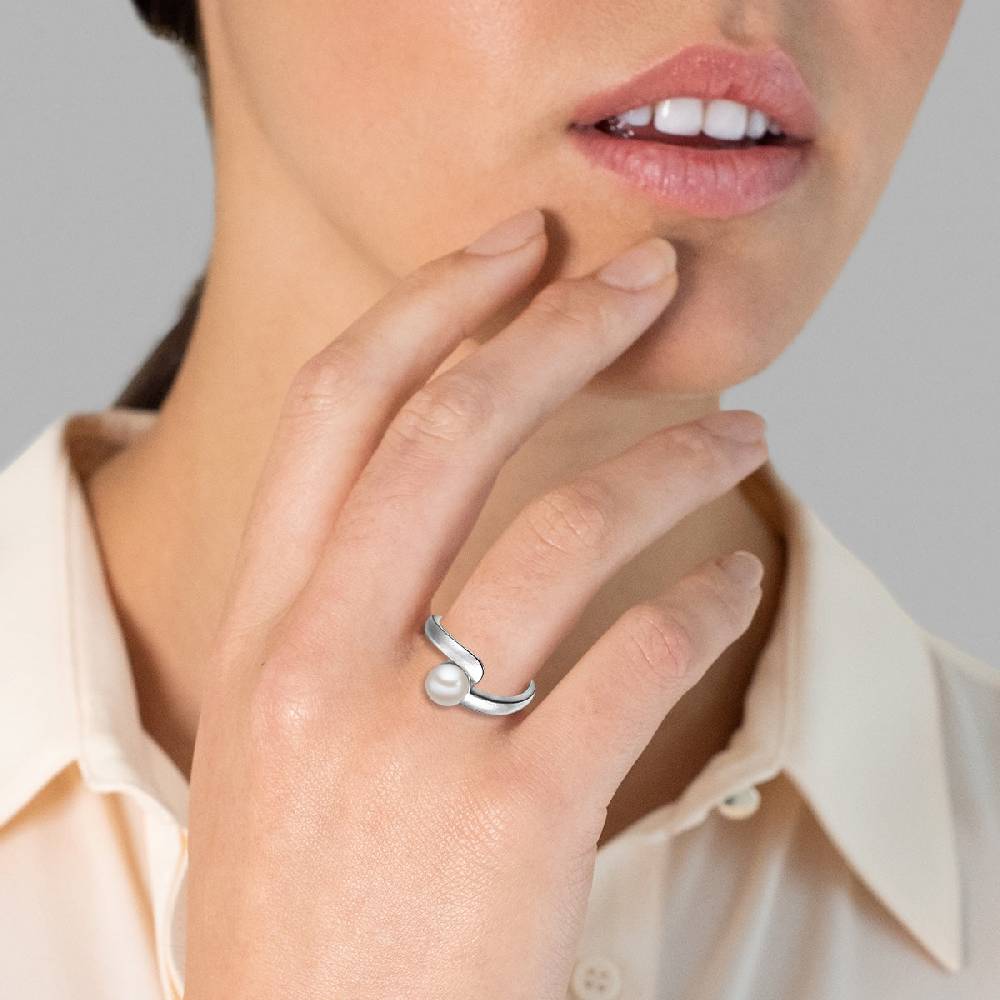 Rafaela Donata Ring Sterling Silber Süßwasser-Zuchtperle weiß Clearance-Verkauf