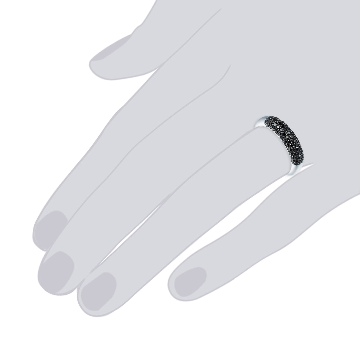 Rafaela Donata Ring Sterling Silber Zirkonia schwarz Rabatte dieses Monats