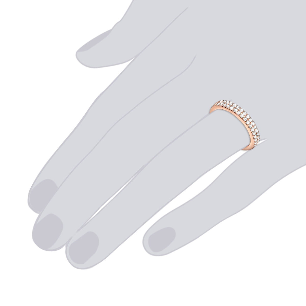 Rafaela Donata Ring Sterling Silber roségold Zirkonia weiß Online