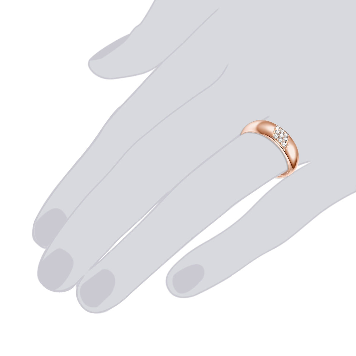 Rafaela Donata Ring Sterling Silber roségold Zirkonia weiß Angebote