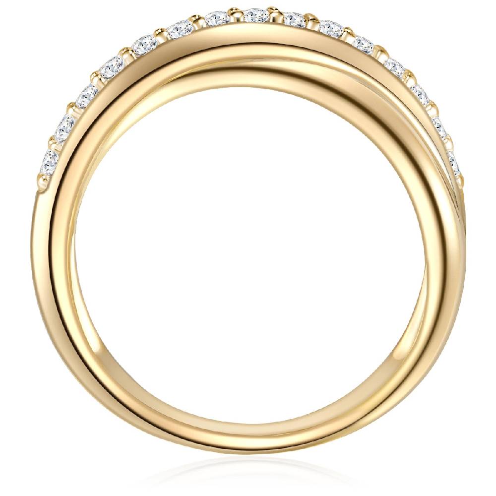 Rafaela Donata Ring Sterling Silber gelbgold Zirkonia weiß Schlussverkauf