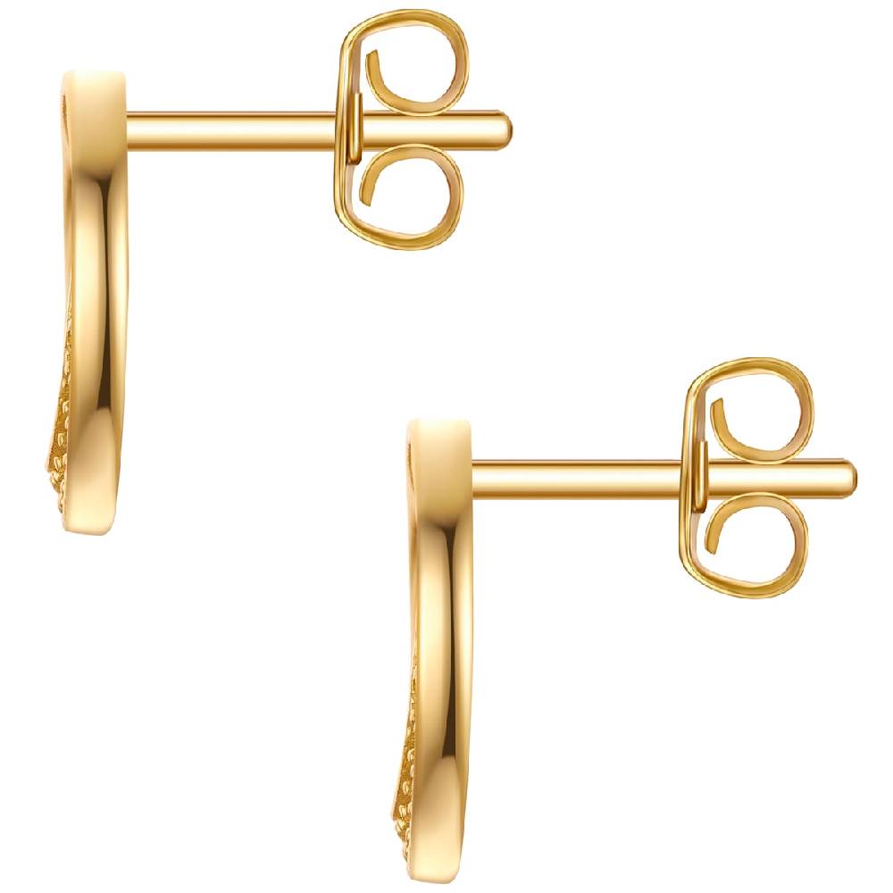 Rafaela Donata Ohrstecker Sterling Silber gelbgold Zirkonia weiß Begrenztes Angebot