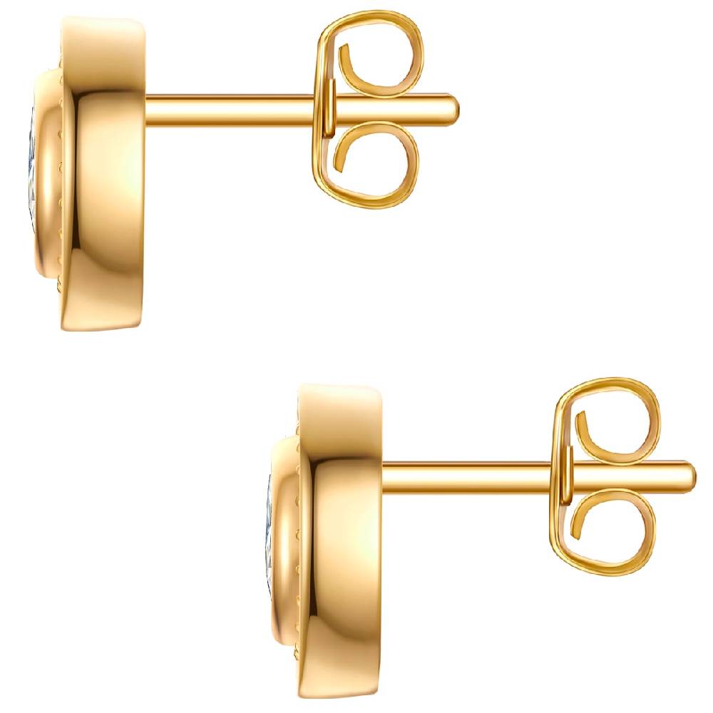Rafaela Donata Ohrstecker Sterling Silber gelbgold Zirkonia weiß Osterangebot