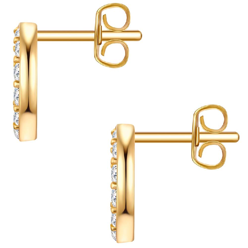 Rafaela Donata Ohrstecker Sterling Silber gelbgold Zirkonia weiß Top Angebot