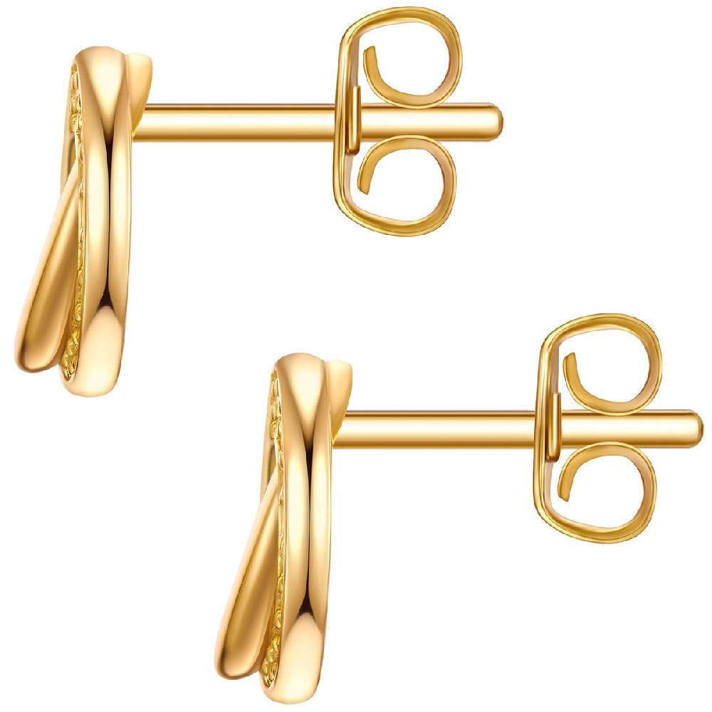Rafaela Donata Ohrstecker Sterling Silber gelbgold Zirkonia weiß Neueste Mode