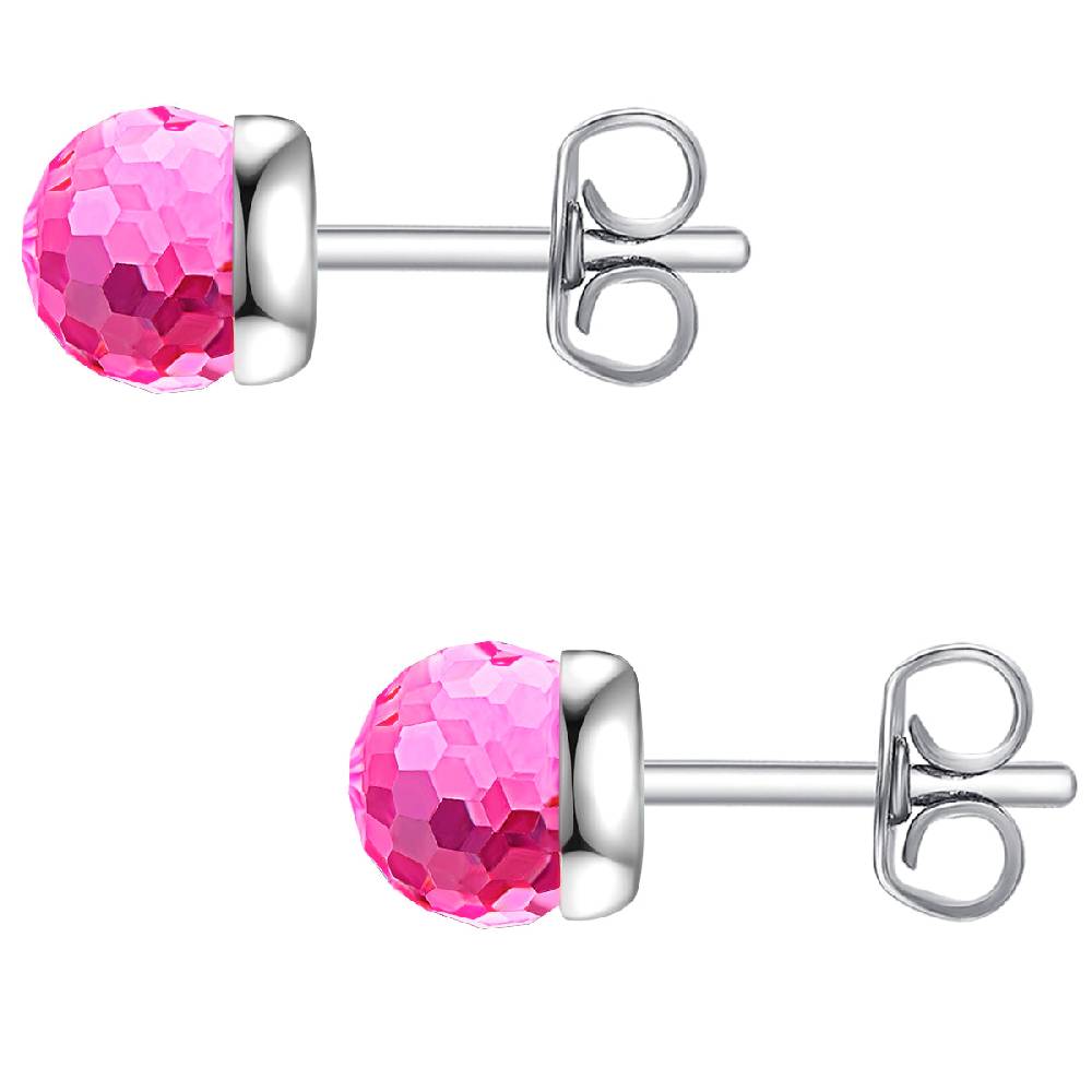 Rafaela Donata Ohrstecker Sterling Silber verziert mit Kristallen von Swarovski® rosa Exklusive Angebote