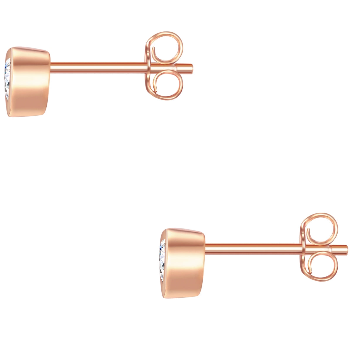 Rafaela Donata Ohrstecker Sterling Silber roségold Zirkonia weiß Kauf eins, bekomm eins gratis